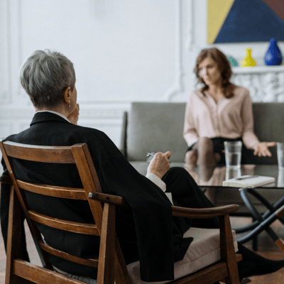 woman with psychiatrist